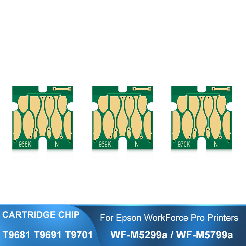 6PC/set T9681 T9691 T9701 One Time Use Chips for WF-M5799a WF-M5299a