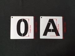 2 Inch Reusable Letter & Number Stencils – 36 Pcs Font Sizes:2 Inch, white