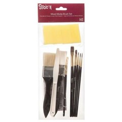 Studio 71 Mixed Media Brush & Tool Set w/Instruction 14/pk