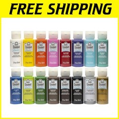 Enamel Glass Paint Set – 16 Colors, Gloss Finish