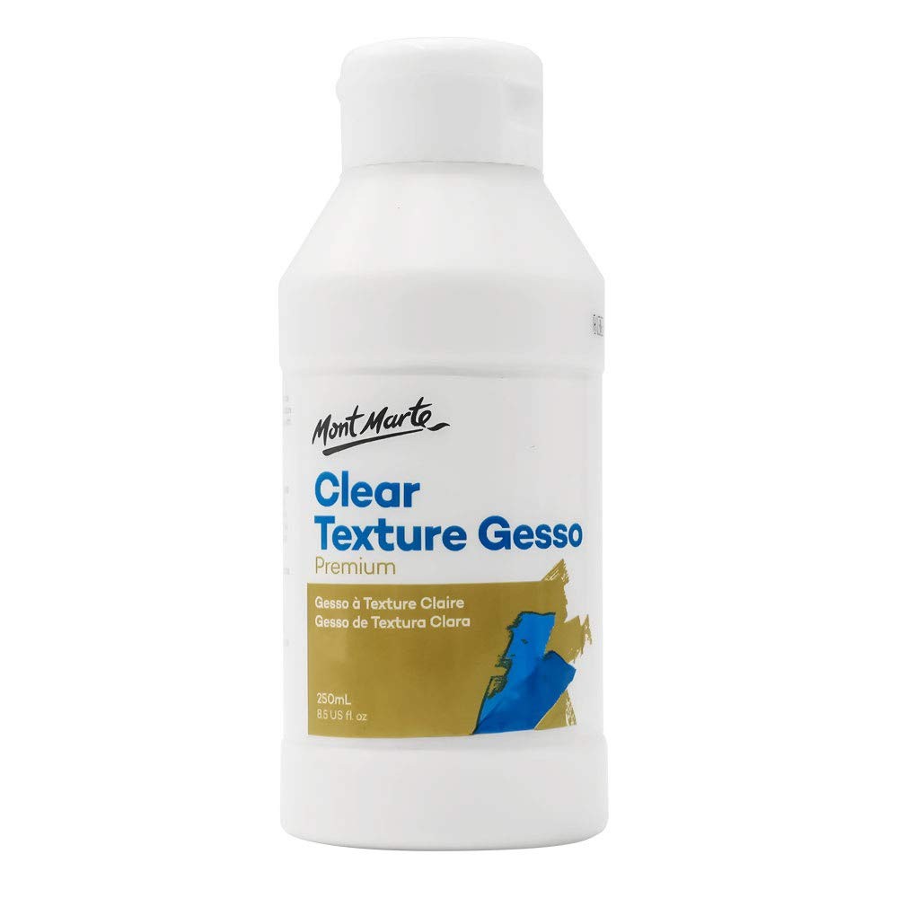 Premium Clear Texture Gesso Acrylic Medium 8.45oz (250ml)