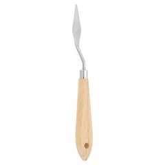 No.5 15mm Stainless Steel Palette Knife with Wood Handle, Brown