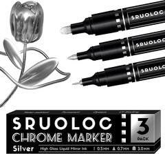 3Pcs Liquid Chrome Paint Markers Oil-based Permanent Chrome Maker Gloss Mirro…