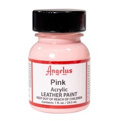 Angelus Acrylic Leather Paint 1 Fl Oz Pink Quick Drying Flexible Water Based