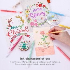 45 Colors Quick Dry Fine Point Gel Pens Set for Adult Coloring, Drawing & Crafts