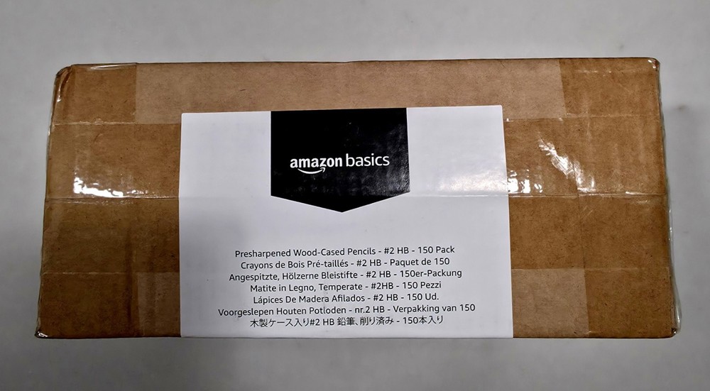 Wood-Cased #2 Pencils, Pre-sharpened, HB Lead Bulk Box, 150 Count, Yellow