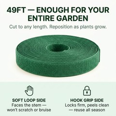 Plant Tape Reusable Hook and Loop Plant Ties for Climbing Plants, Adjustable …