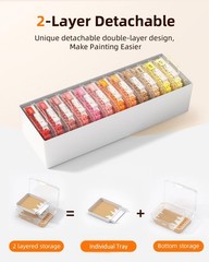 Redtwo 3-in-1 Diamond Painting Storage Containers Compact, transparent