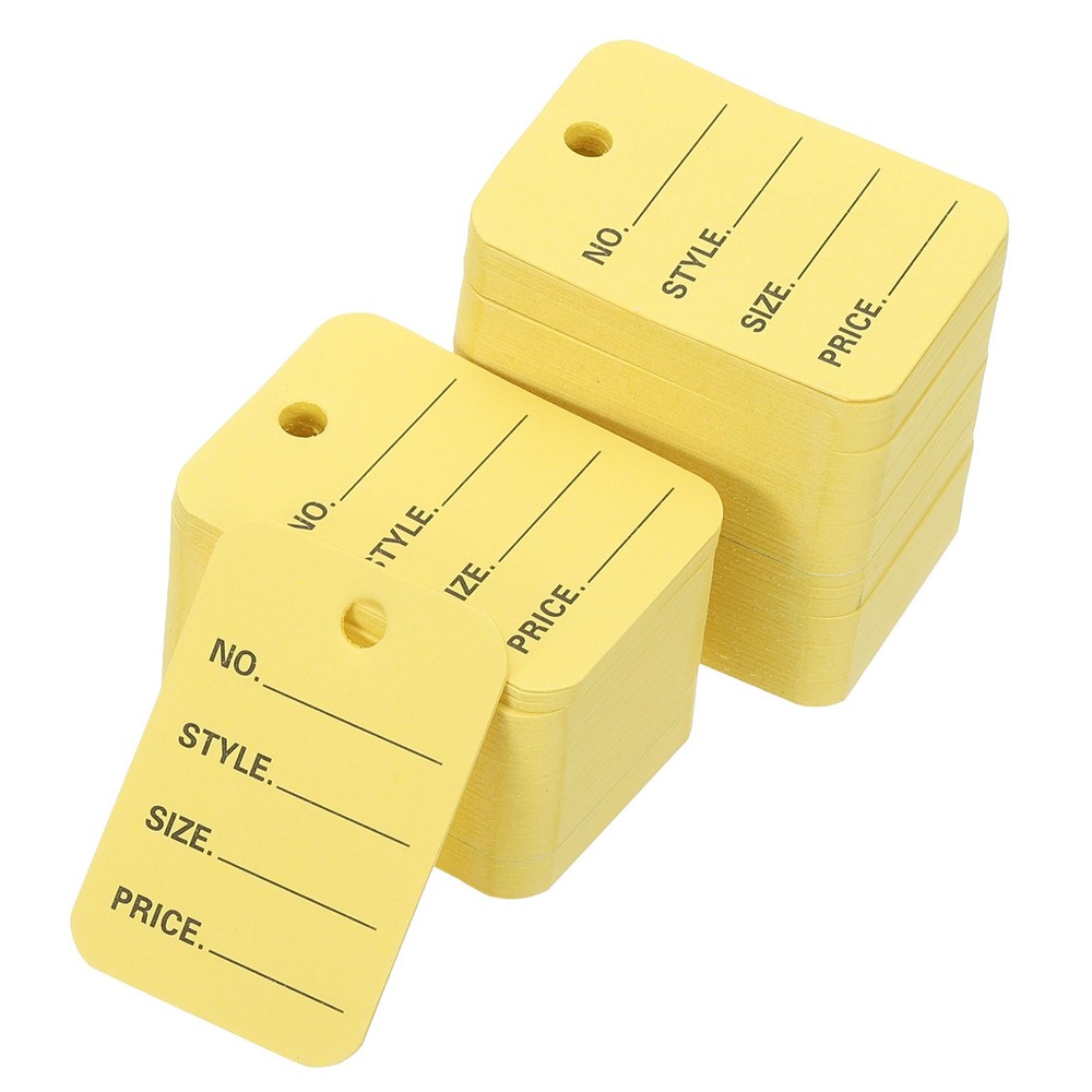 1000Pcs Price Tags, 2×1.4in Clothing Price Labels Merchandise Marking Tag,Yellow