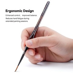 Extra Fine Detail Paint Brushes 15 Pcs with 10.7″ x 5.4″ Case – Miniature