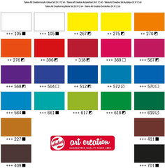 TALENS Art Creat.Set 24/PKG, Black/Blue/Green/Red, One Size