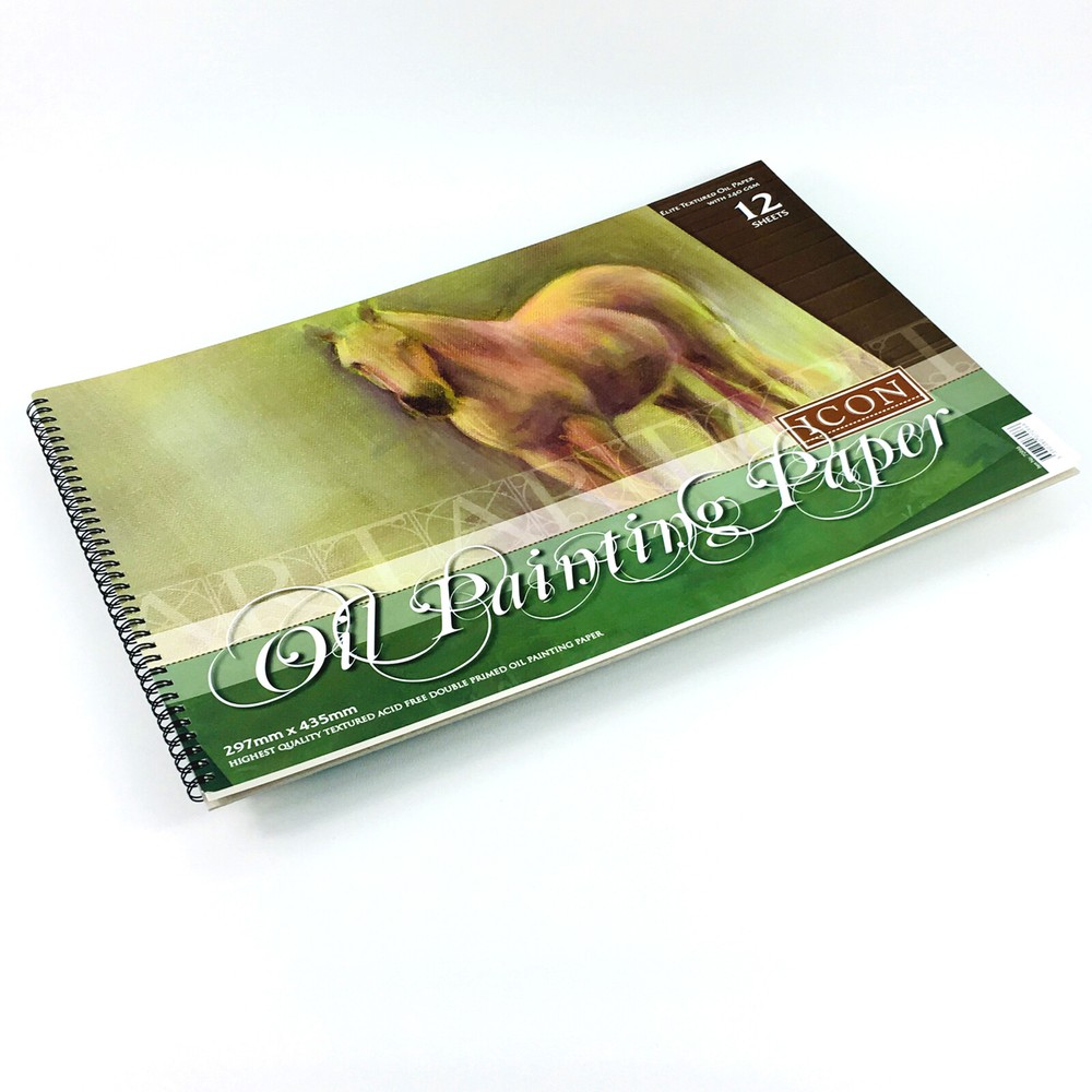 Artist Oil Paint Paper Pad 12 Sheets Textured Double Primed Art Paper 240GSM