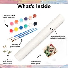 Chicken Paint by Numbers Kit for Adults Beginner,Adult Paint by Number Kits