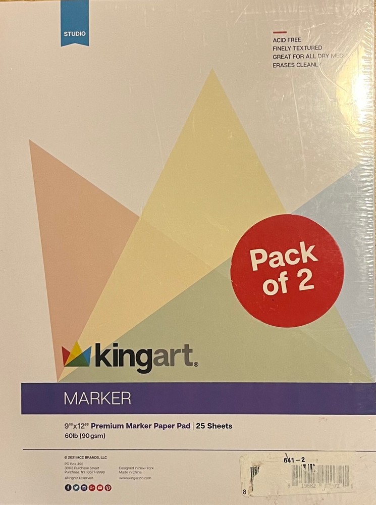 King Art Premium Marker Paper Pad 25 sheets Pack Of Two