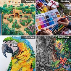 Yagol Colored Pencils for Adult Coloring Books, 72 Color Pencil Set, Soft Cor…