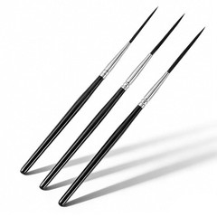 3 Pcs Script Pinstripe Brushes, Extra Long Fine Scroll Pinstriping Brush, Rig…