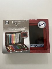 Loew Cornell Drawing Set 54 Pieces Art Craft Supplies Color Pencils Water Colors