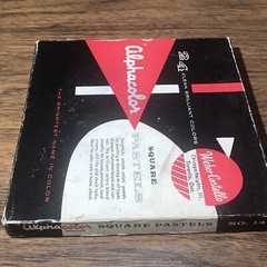 box of 24 vintage Alphacolor Weber costello pastel squares No. 142 Square Chalk
