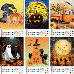 Dinifee 6 Pack Pre Drawn Canvas for Painting 8 X 10 Inches, multicolor