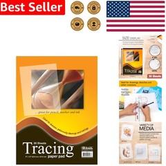BAZIC Artist Tracing Paper Pad 9×12, 30 Sheets, Translucent Sketching Surface