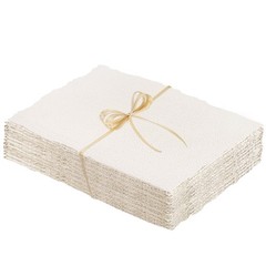 Cotton Watercolor Paper 5×7 Inches 300 GSM Deckled Edge Ivory White 50 PCS