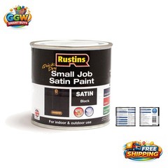 Versatile Water-Based Satin Paint in Black – 250ml for Interior & Exterior Use