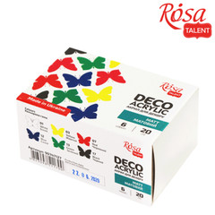 Rose Talent Decorative Mat Acrylic Paint Set 6 colors (0.68 oz each)