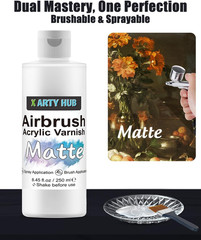 Acrylic Varnish Matte, 8.45 fl oz (250 ml) – Brushable & Airbrushable Clear Coat
