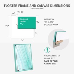 Pixy Canvas 18×24 inch Floater Frame for Canvas Paintings, Wood Panels, Canva…