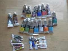 Winsor & Newton Grumbacher Oil (16) and Water Color (13) Paint Lot