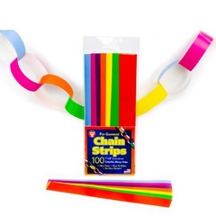 Hygloss Stick-A-Licks Chain Arts & Crafts, 1″x8″, 100 Pcs, Colors May Vary