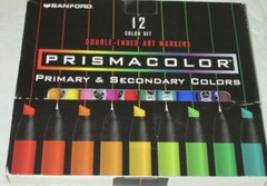 Prismacolor-Primary & Secondary Colors-Double-Ended-Art-Markers-12 Count New