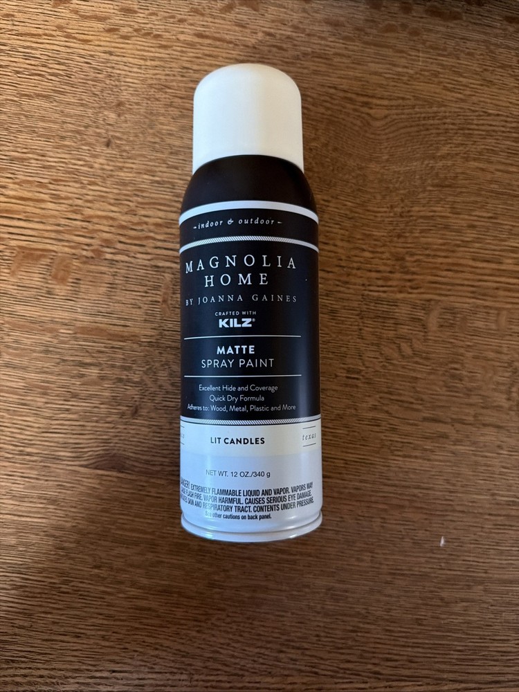 New! Magnolia Home Spray Paint Lit Candles Kilz Matte 12oz Rare Hard To Find