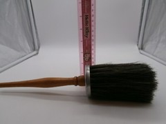 Antique “Hanlon and Goodman” paint brush Wood Handle, Horse Hair Round -12″-NEW