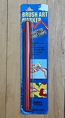 Vintage Marvy Uchida Brush Art Marker #2 Red Non-Toxic – Made in Japan – NEW
