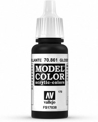 Gloss Black 17ml Acrylic Watercolor Paint For Interior/Exterior Metal Surfaces