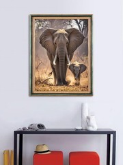 Paint by Numbers Kit for Adults Beginner Elephant DIY Painting Kits for Adults