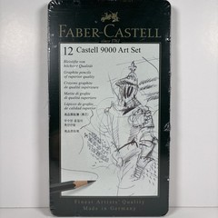 Faber-Castell Castell 9000 Art Set 12 Graphite Artists Pencils Metal Tin