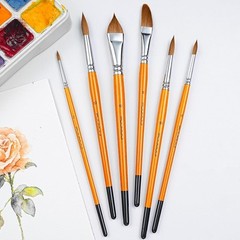 Sable Watercolor Brushes Kolinsky Paint for Artists Yellow