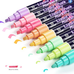 Pastel Chalk Markers Erasable for Chalkboard, Liquid Chalk Marker 8 Colors with