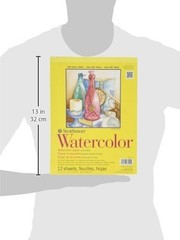 Strathmore 360-109 300 Series Watercolor Pad, 9″x12″ Tape Bound, 12 Sheets