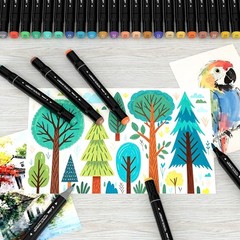 48/80/168 Colors Alcohol Based Markers Dual Tip Drawing Markers Set for Drawing