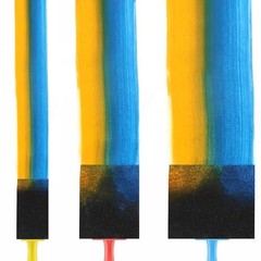 24 Pcs Foam Paint Brushes, Coloful Wood Handle Sponge Brushes for Painting,