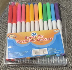 Sharpie permanent markers, Expo dry erase markers, PaperMate Flair, Imagine