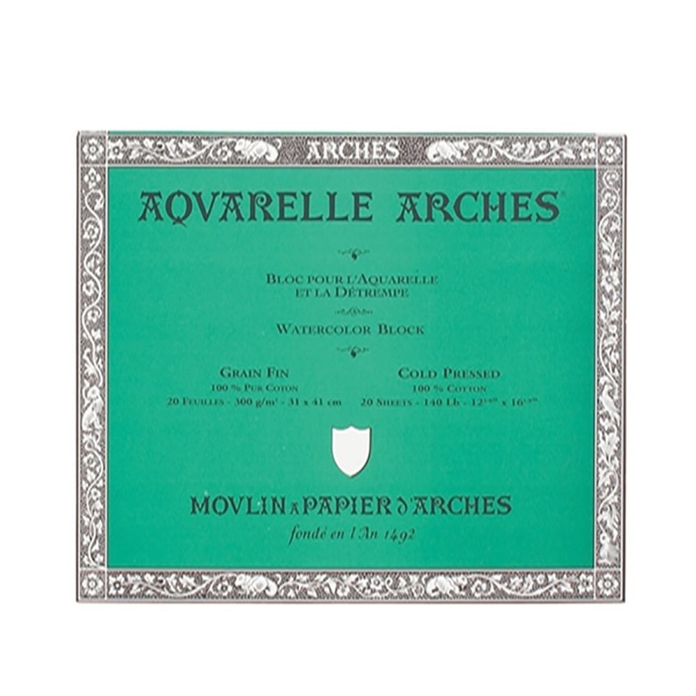 Maruman Canson Arche Watercolor Paper, Black, 200 x 200mm, Fine Grain, 300g/m?