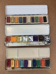 Vintage Playtime Water Color Tins Binney & Smith #515 #525