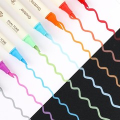 24 Colors Acrylic Paint Markers, 12 Pack Dual Tip Soft Brush Acrylic Markers,…