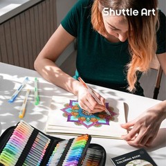 Non-Toxic Gel Pens Set – 130 Unique Colors & Bonus Book for Endless Creativity