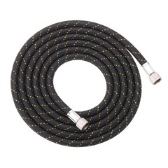 6ft Nylon Braided Air Brush Hose 1/8″On Both End and Adapter, Black/Yellow