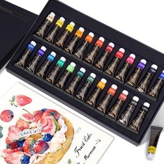 Artist Watercolor Paint Set,24 * 5 ml Vibrant Colors, Watercolor Tubes for Pr…